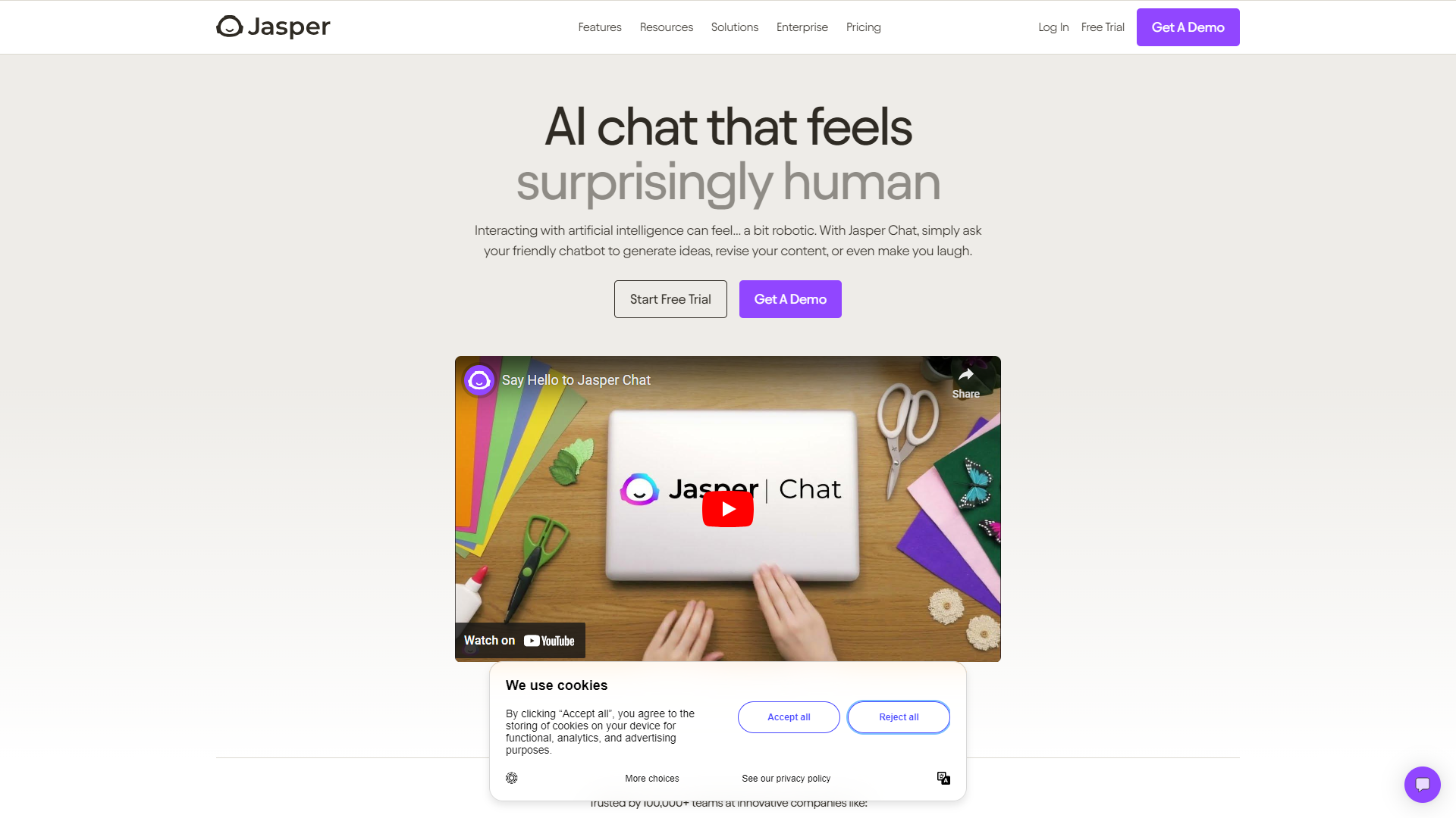 Jasper Chat screenshot