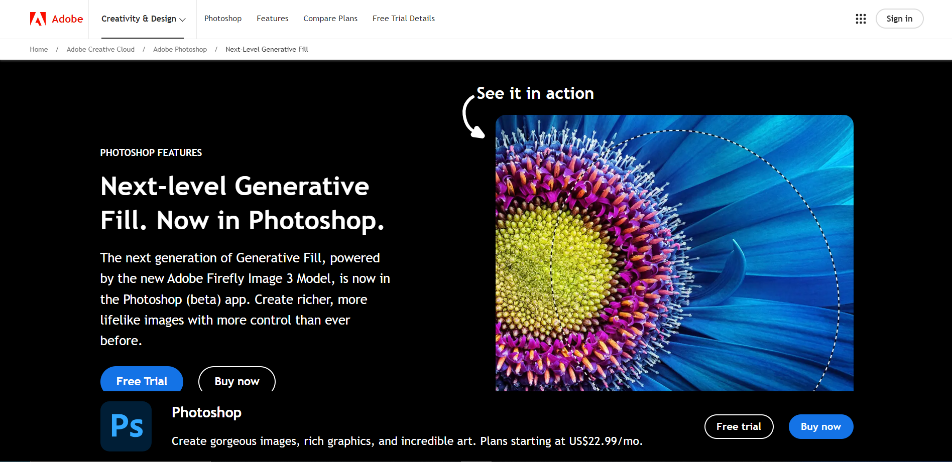 Adobe Photoshop Generative Fill screenshot