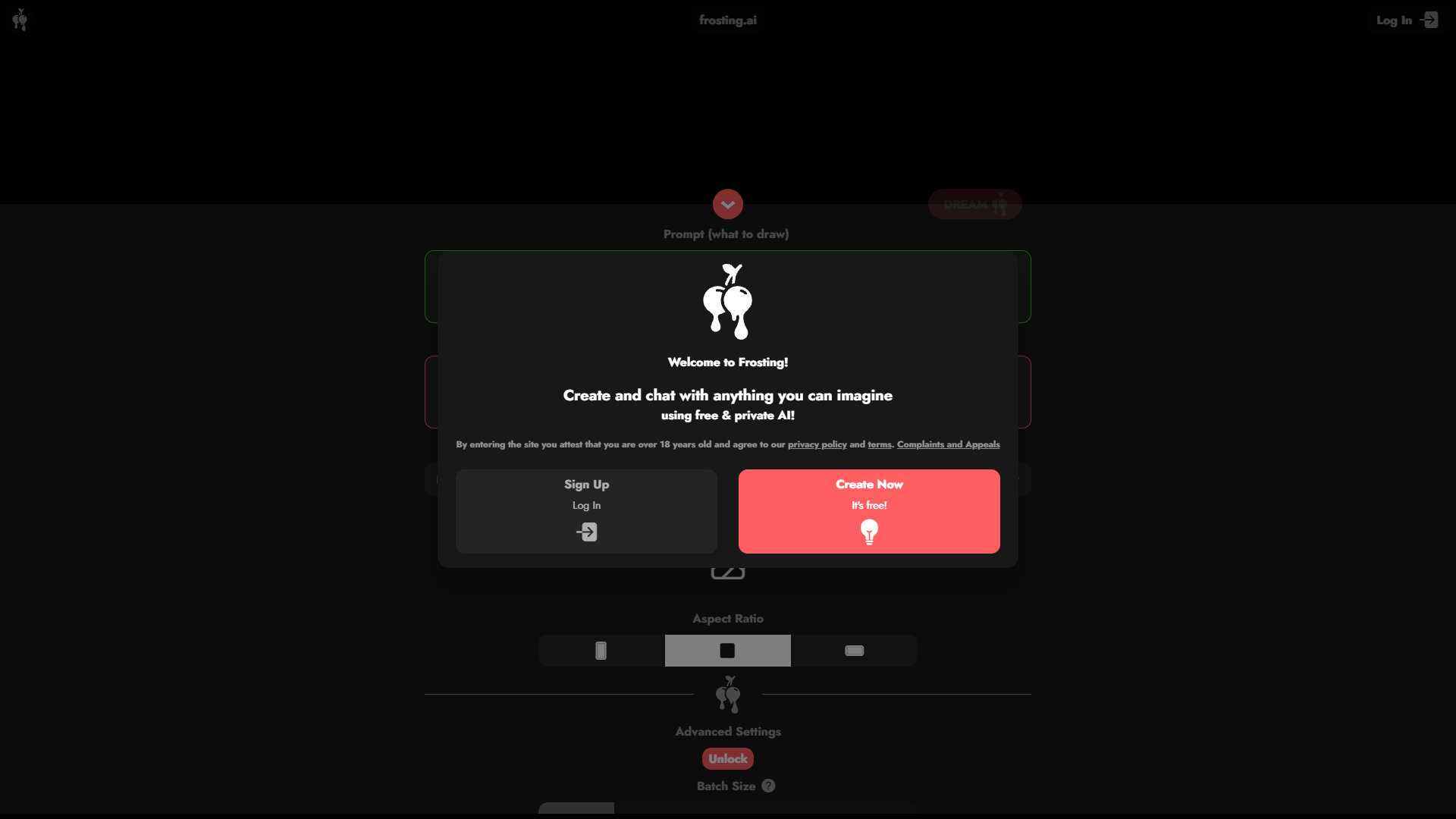 Frosting AI screenshot