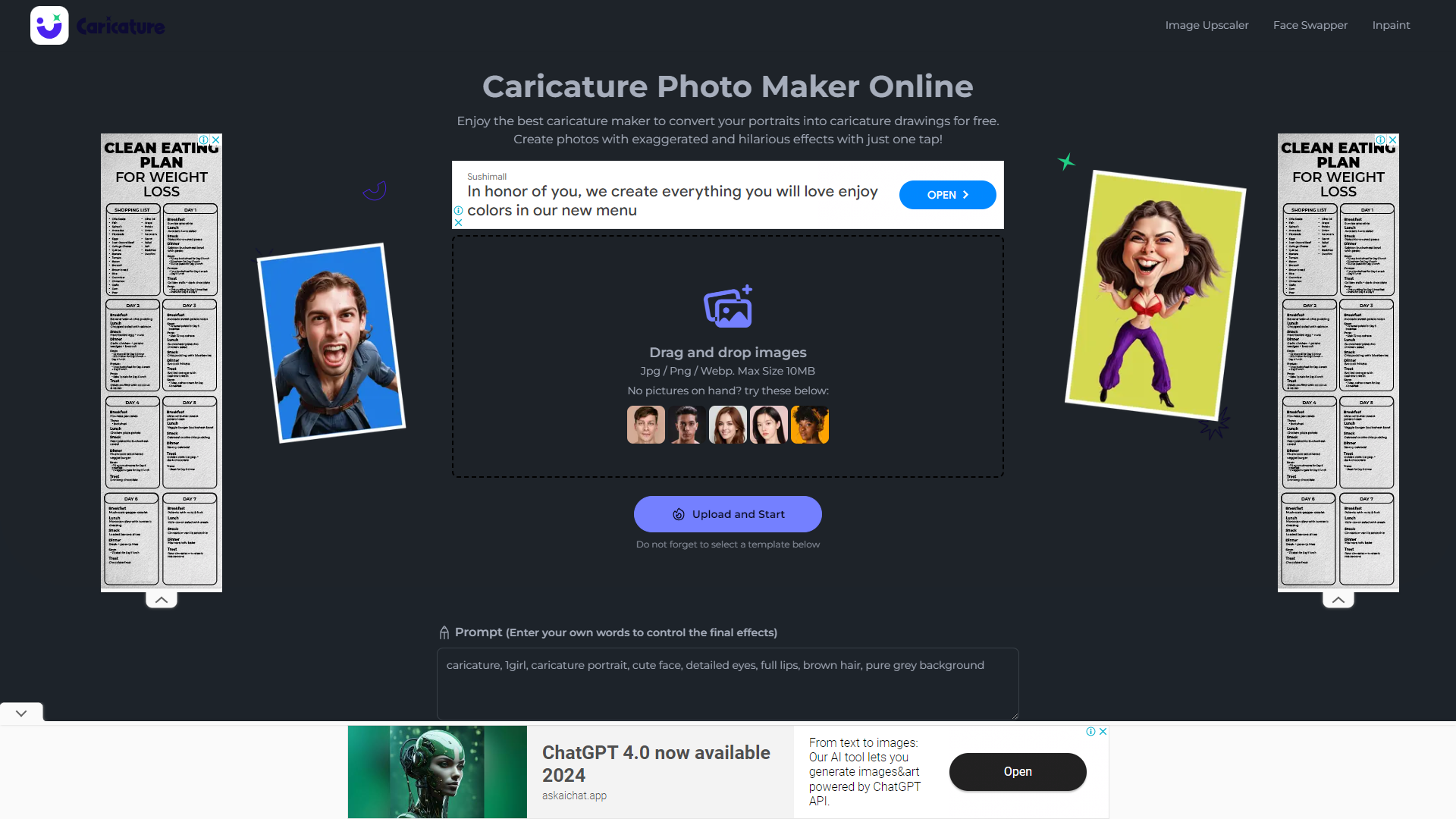 Caricaturer Io screenshot