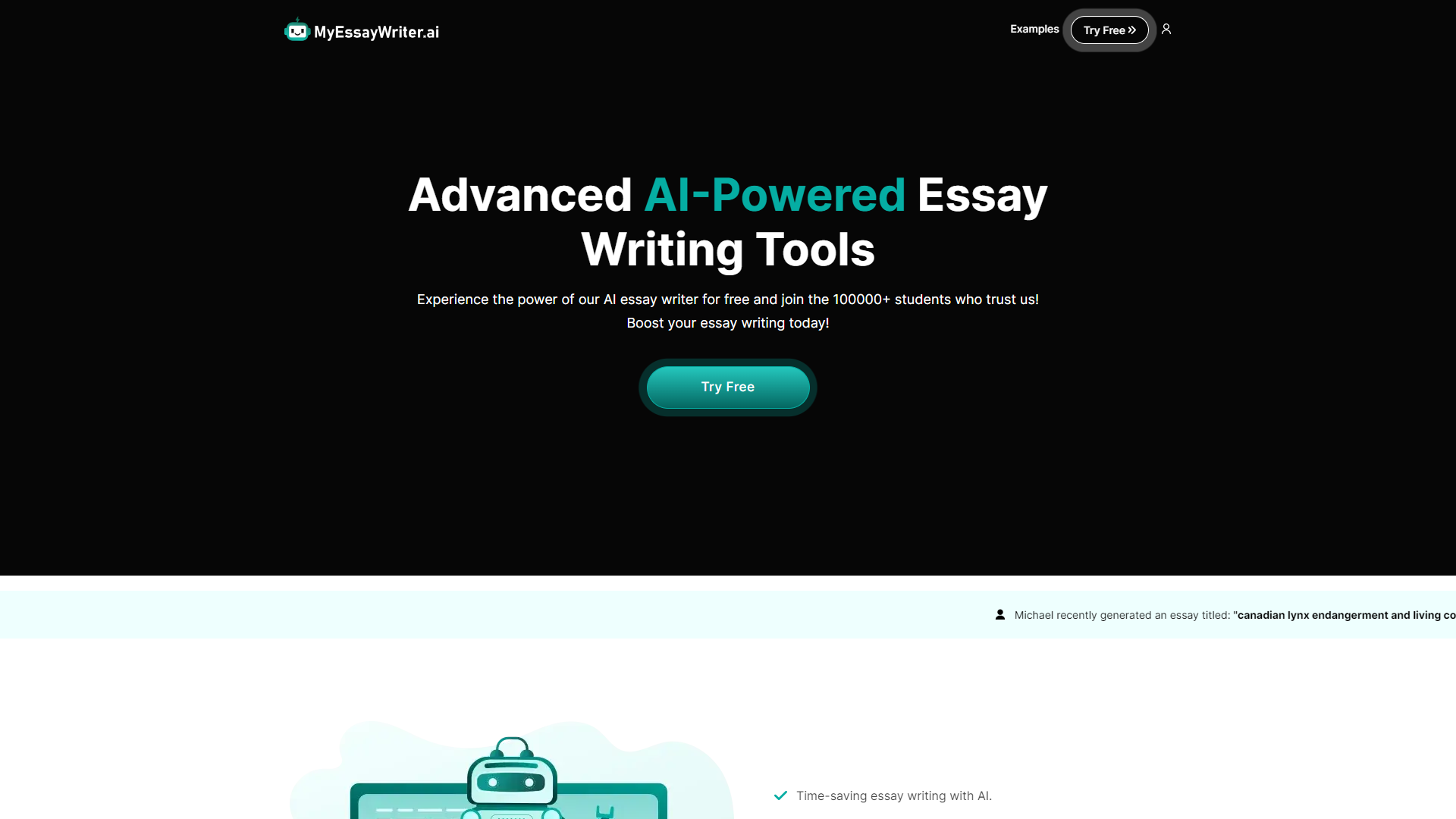 MyEssayWriter AI screenshot