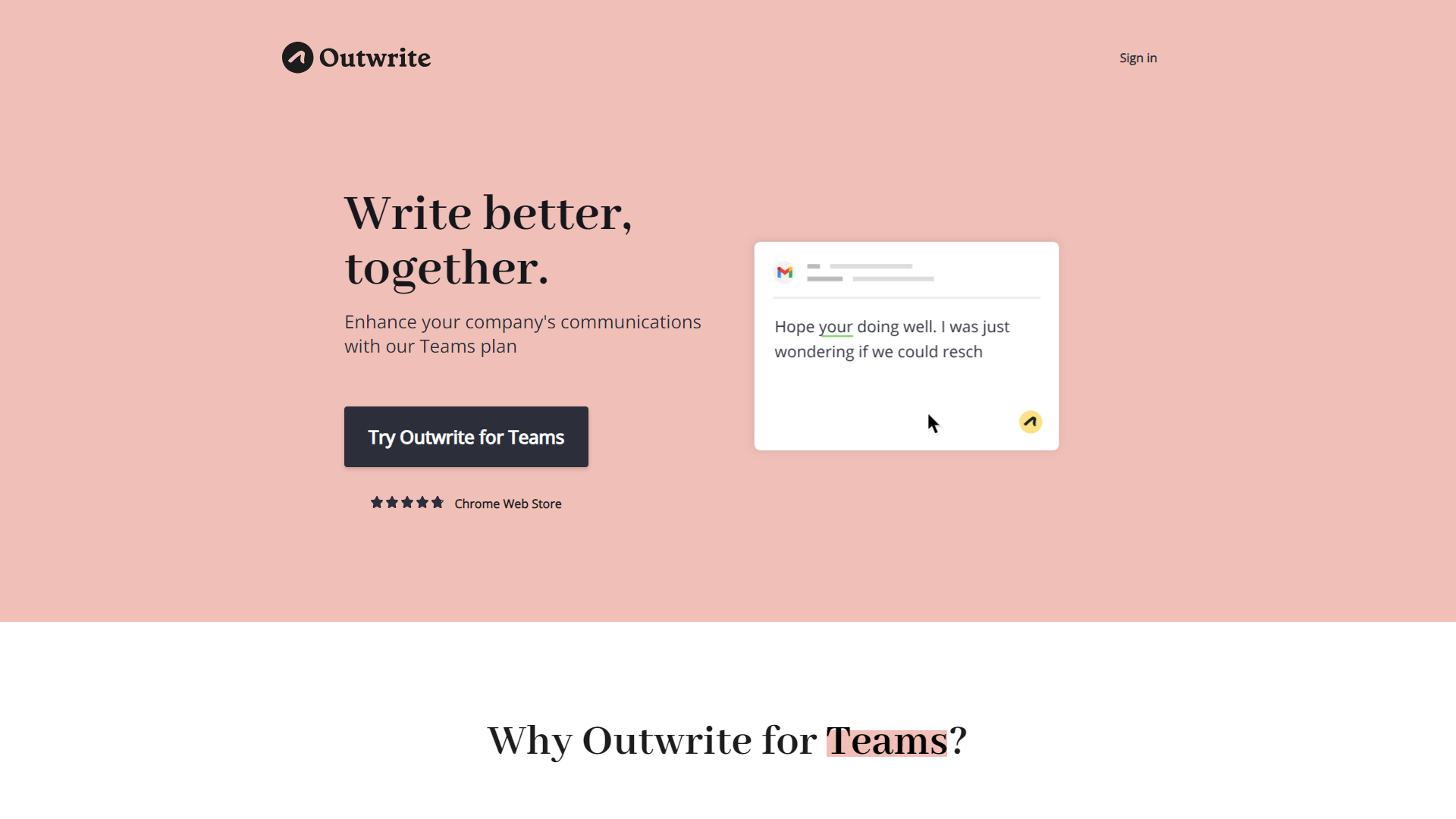 Outwrite for Teams screenshot