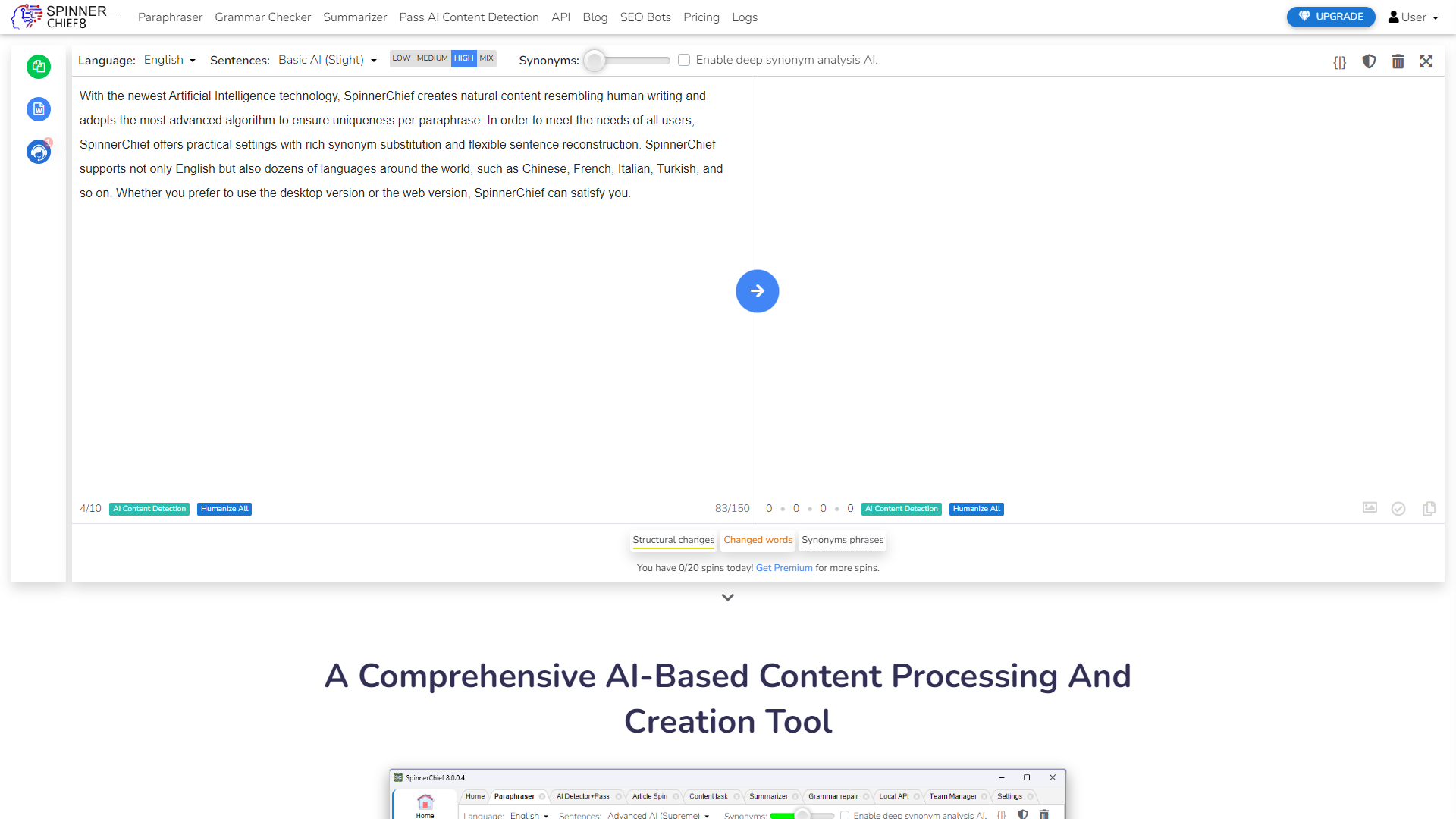 SpinnerChief screenshot