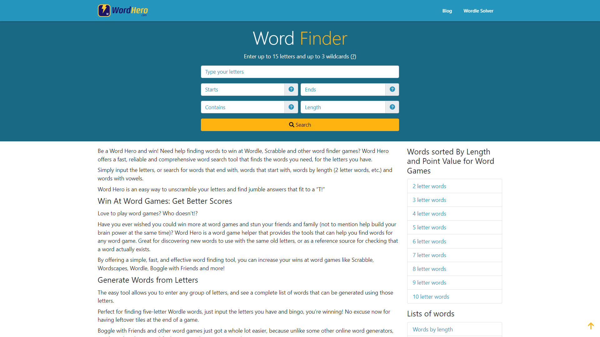 WordHero screenshot