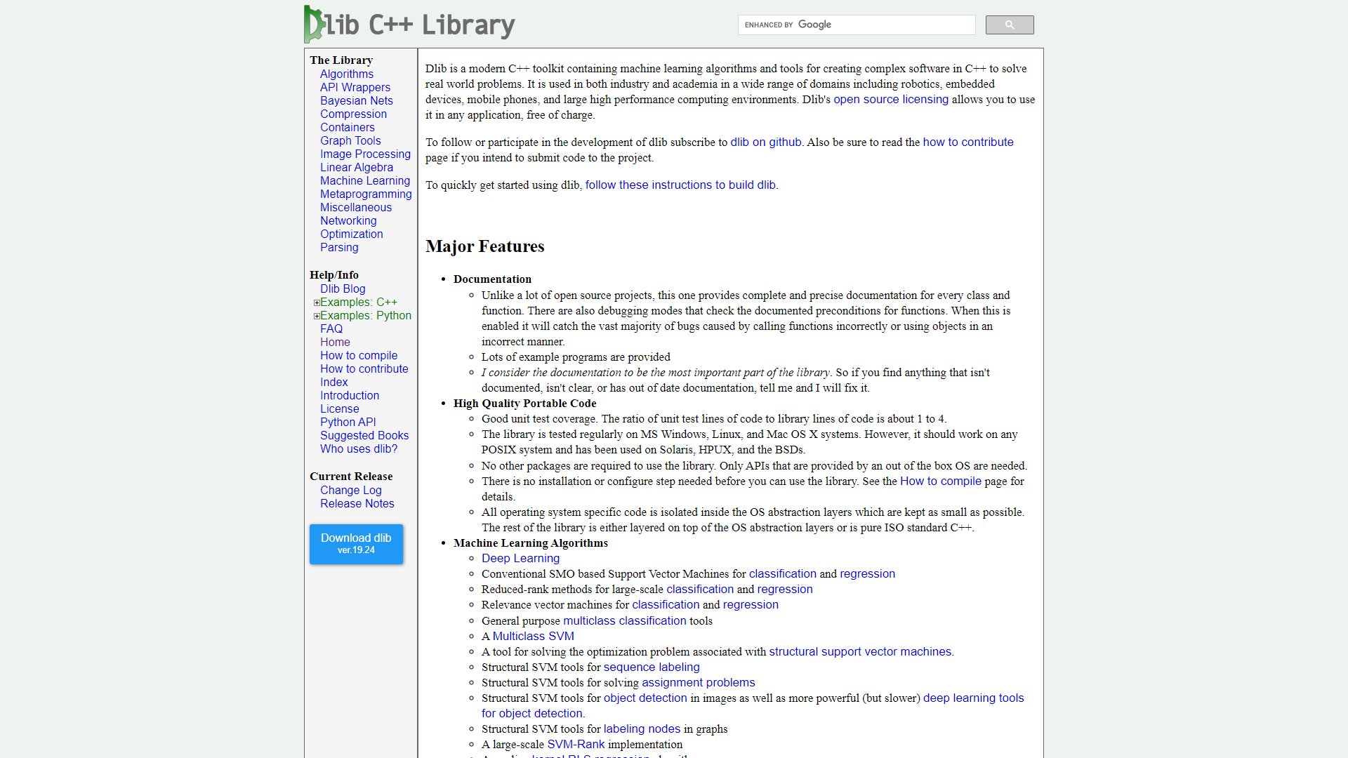 Dlib Machine Learning screenshot
