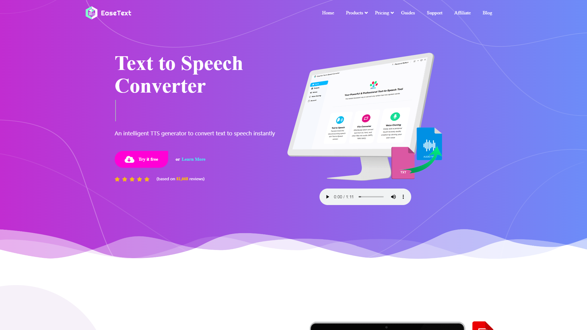 EaseText Text to Speech Converter screenshot