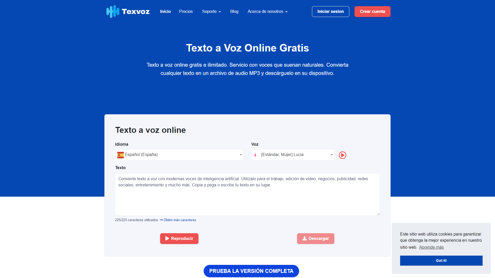 TexVoz screenshot