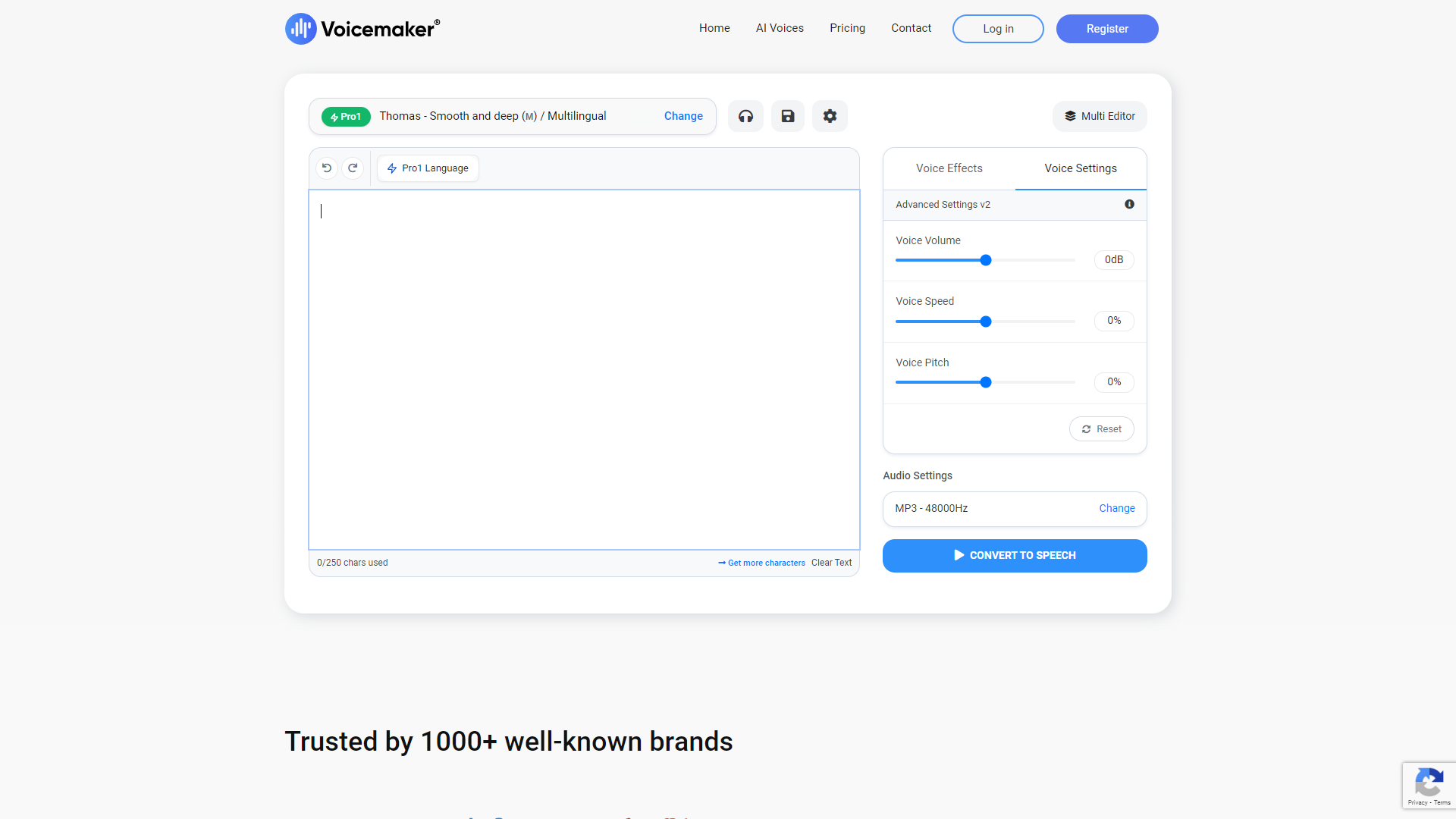 Voicemaker screenshot